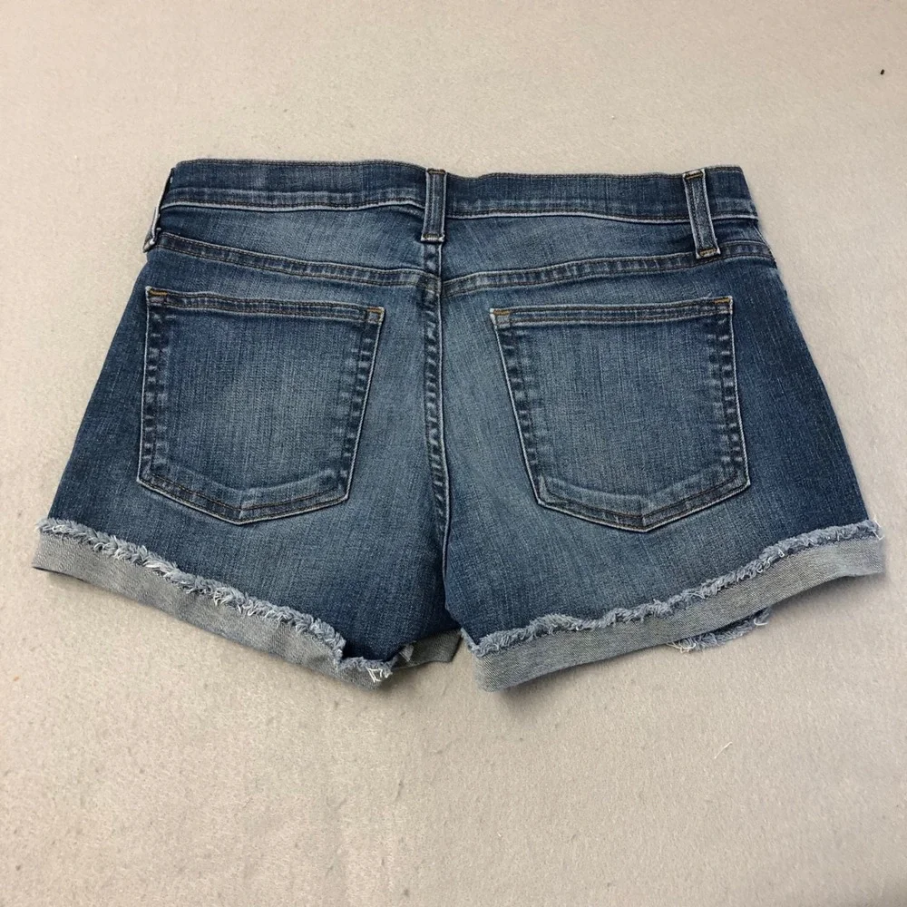 J Crew Denim Jeans Shorts Womens 28 6 Cut Off Roll Up Mid Rise Stretch Festival